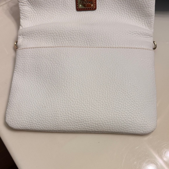 Dooney & Bourke White Pebbled Leather Foldover Clutch - Picture 9 of 10